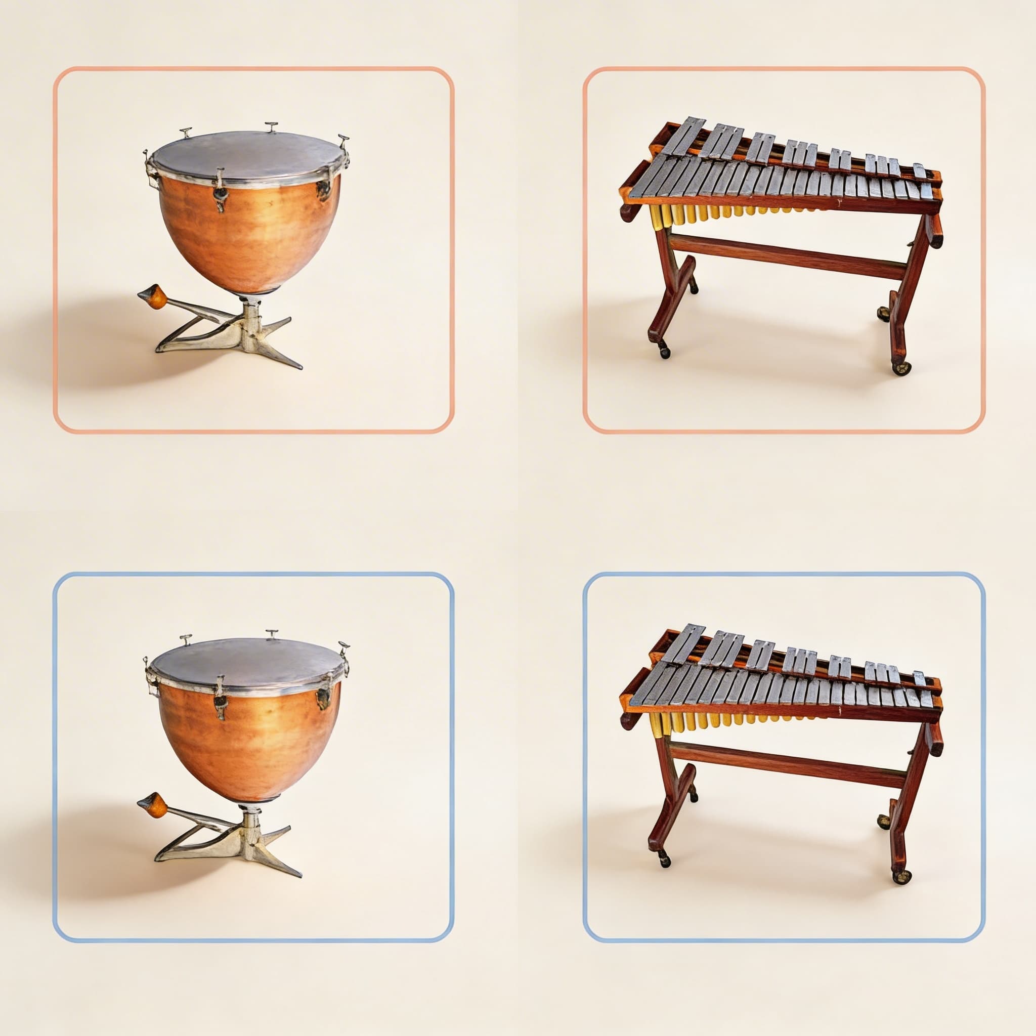 Přiřazovací karty hudebních nástrojů — Katalogový pohled