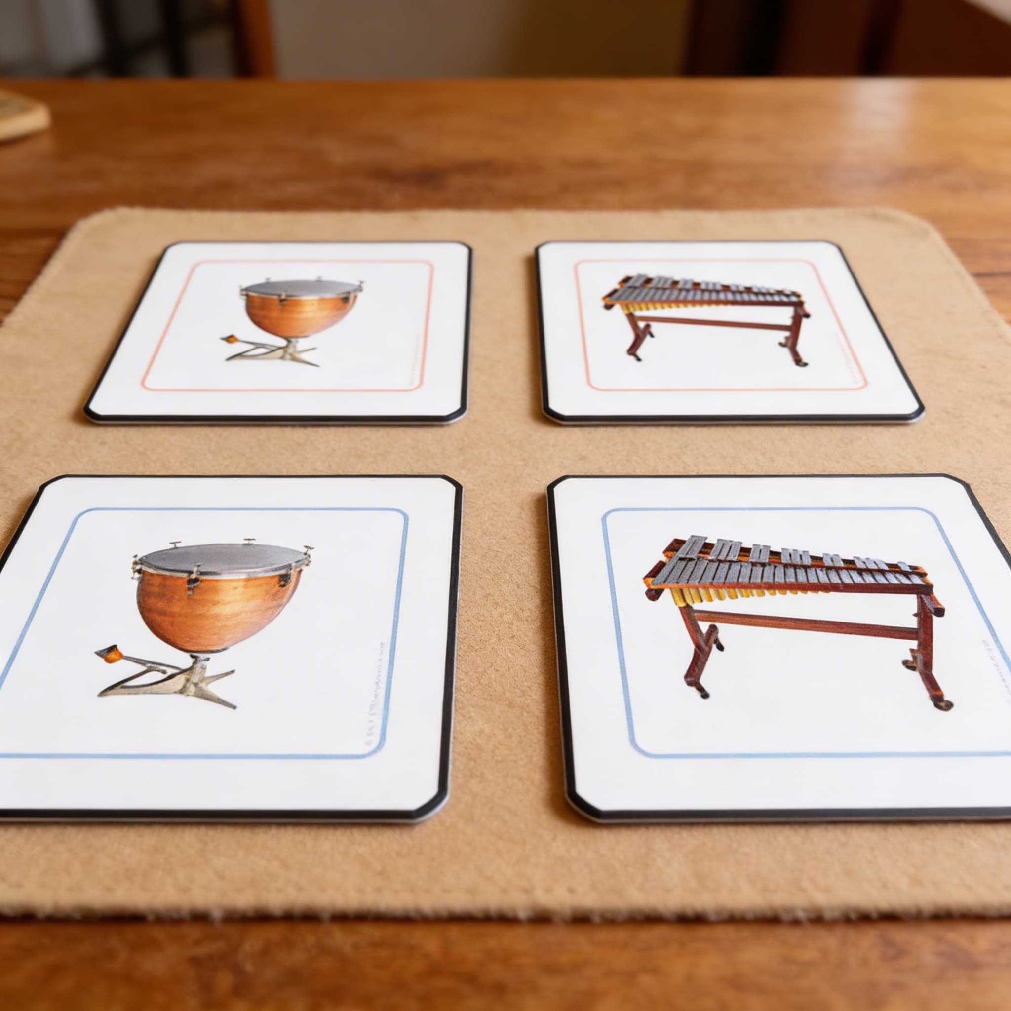 Přiřazovací karty hudebních nástrojů — Detailní pohled