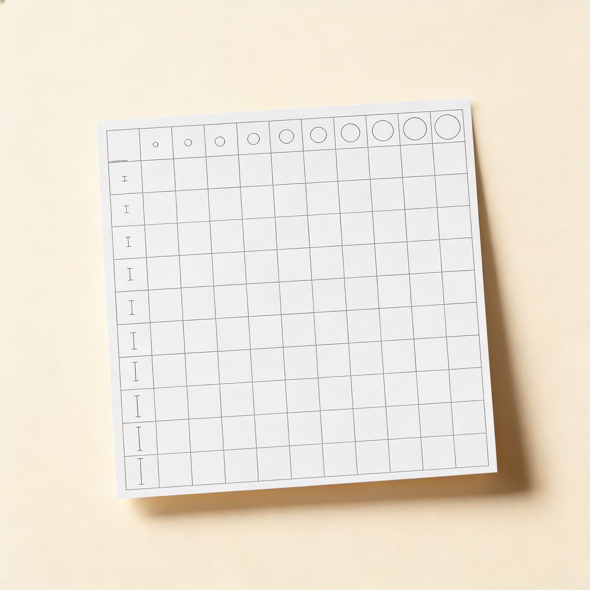 Kontrolní tabulka barevných válečků — 11×11 stupňovaná mřížka — Katalogový pohled