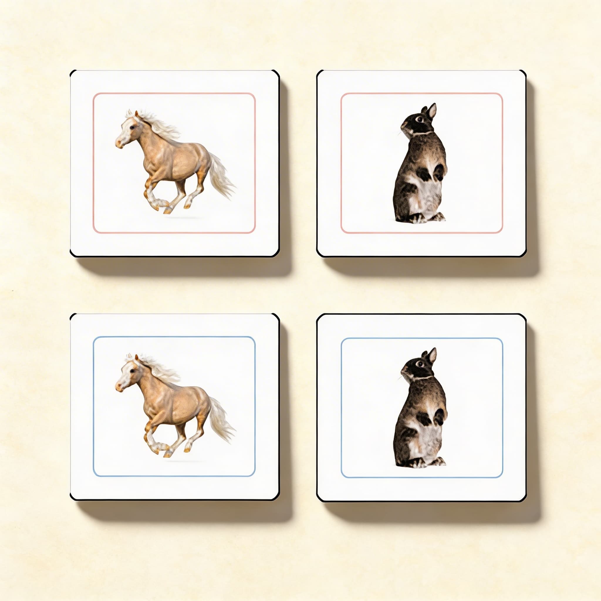 Přiřazovací pracovní karty savců — Katalogový pohled