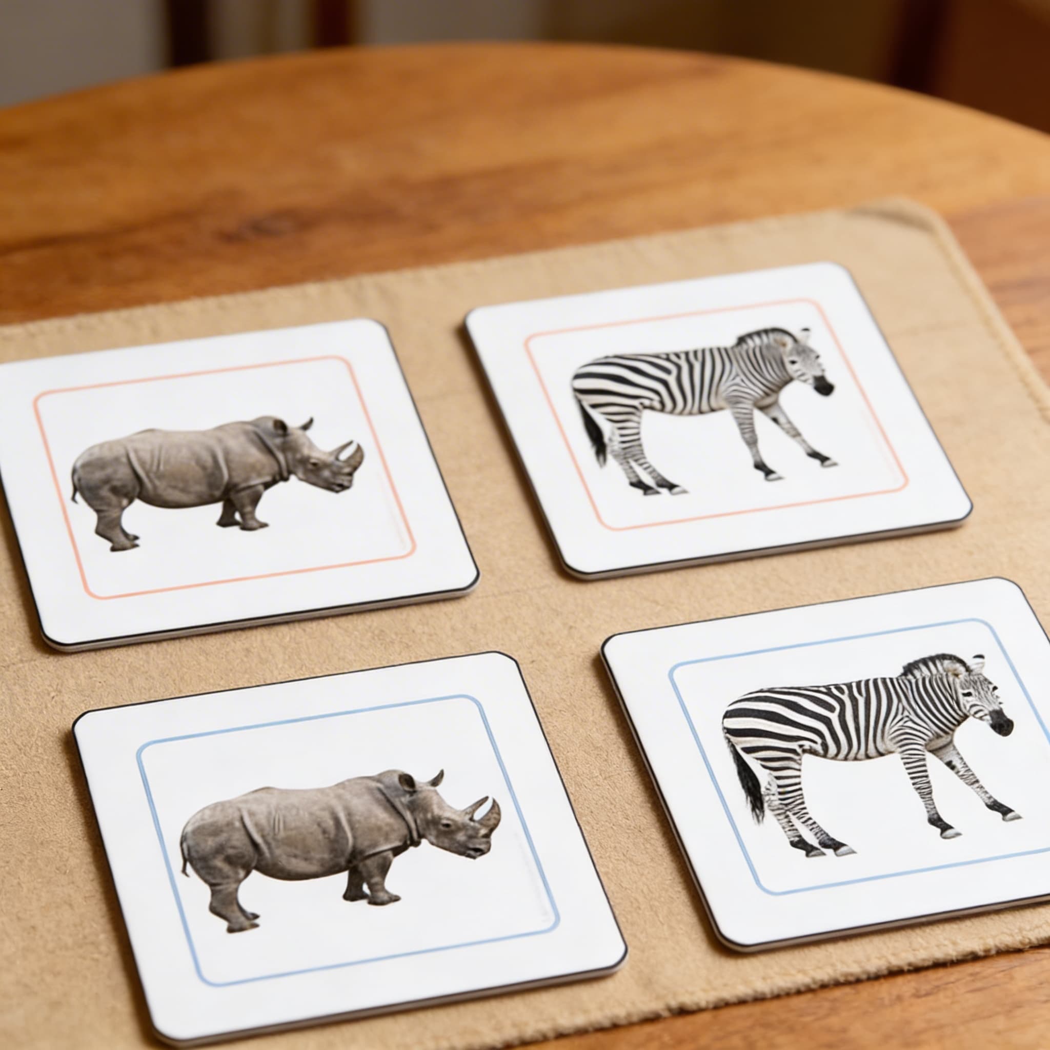 Afrikanische Tiere Zuordnungskarten (Spanisch) — Ansicht 3