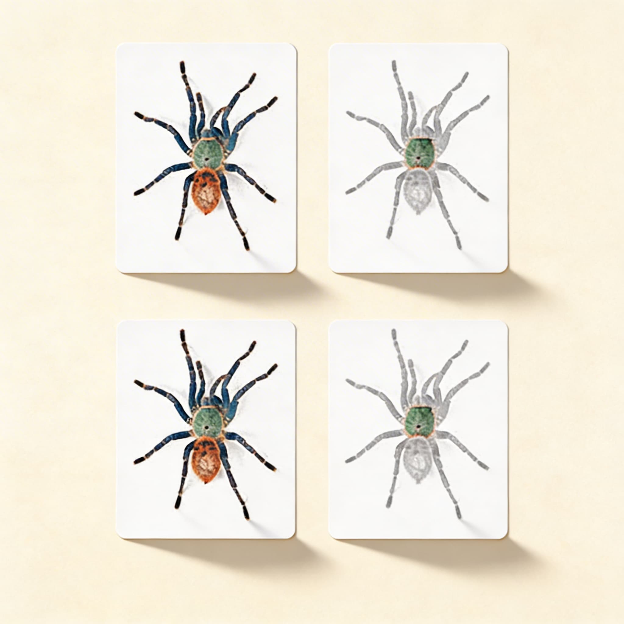 Části pavouka — zoologické karty (španělsky) — Katalogový pohled