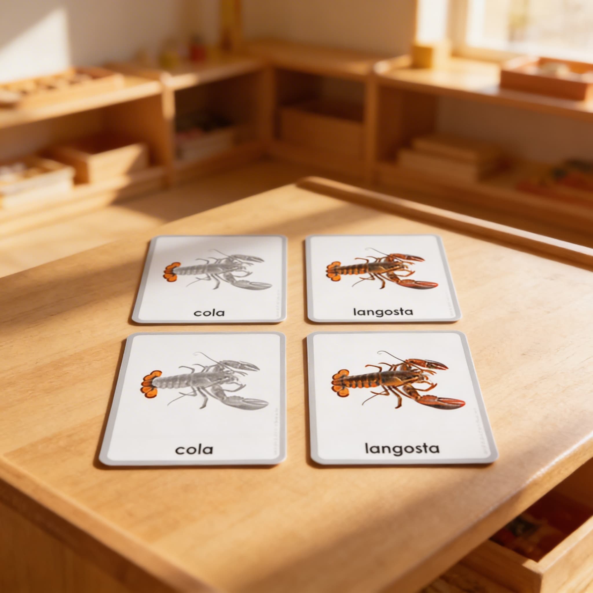 Části korýše — zoologické karty (španělsky) — Při použití