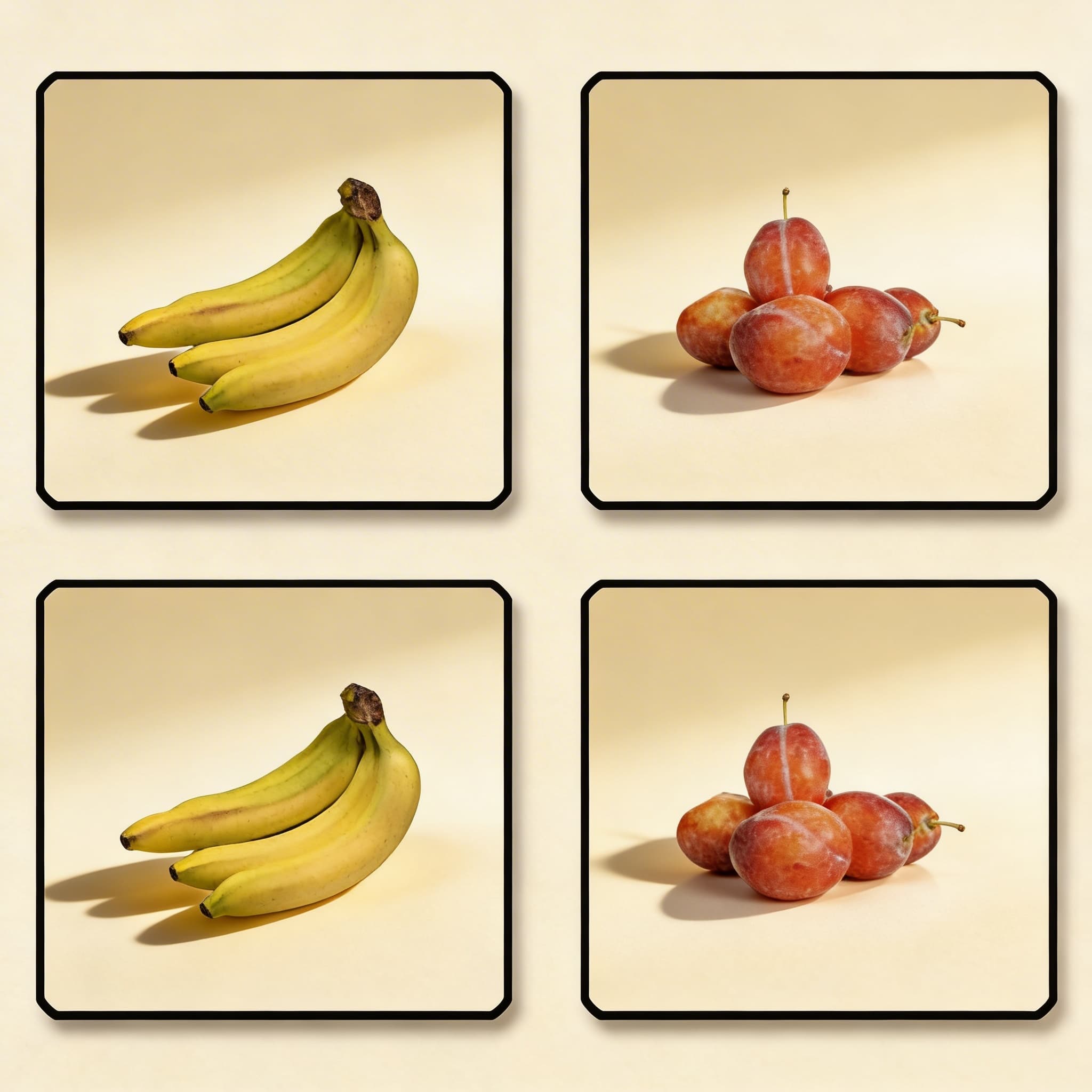 Pracovné karty na priraďovanie ovocia (španielsky) — Katalógový pohľad