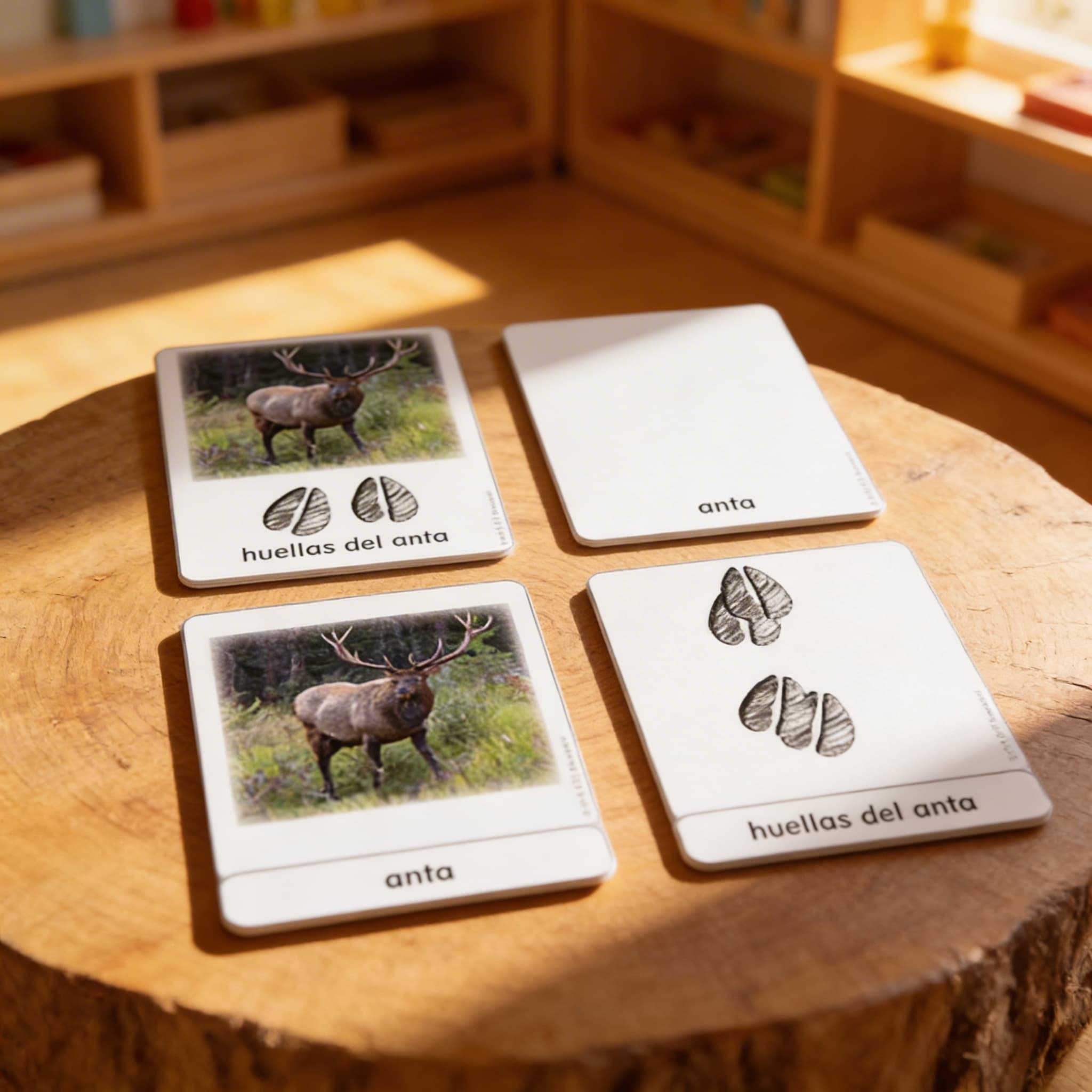 Stopy severoamerických zvierat — karty aktivít (španielsky) — Pri použití