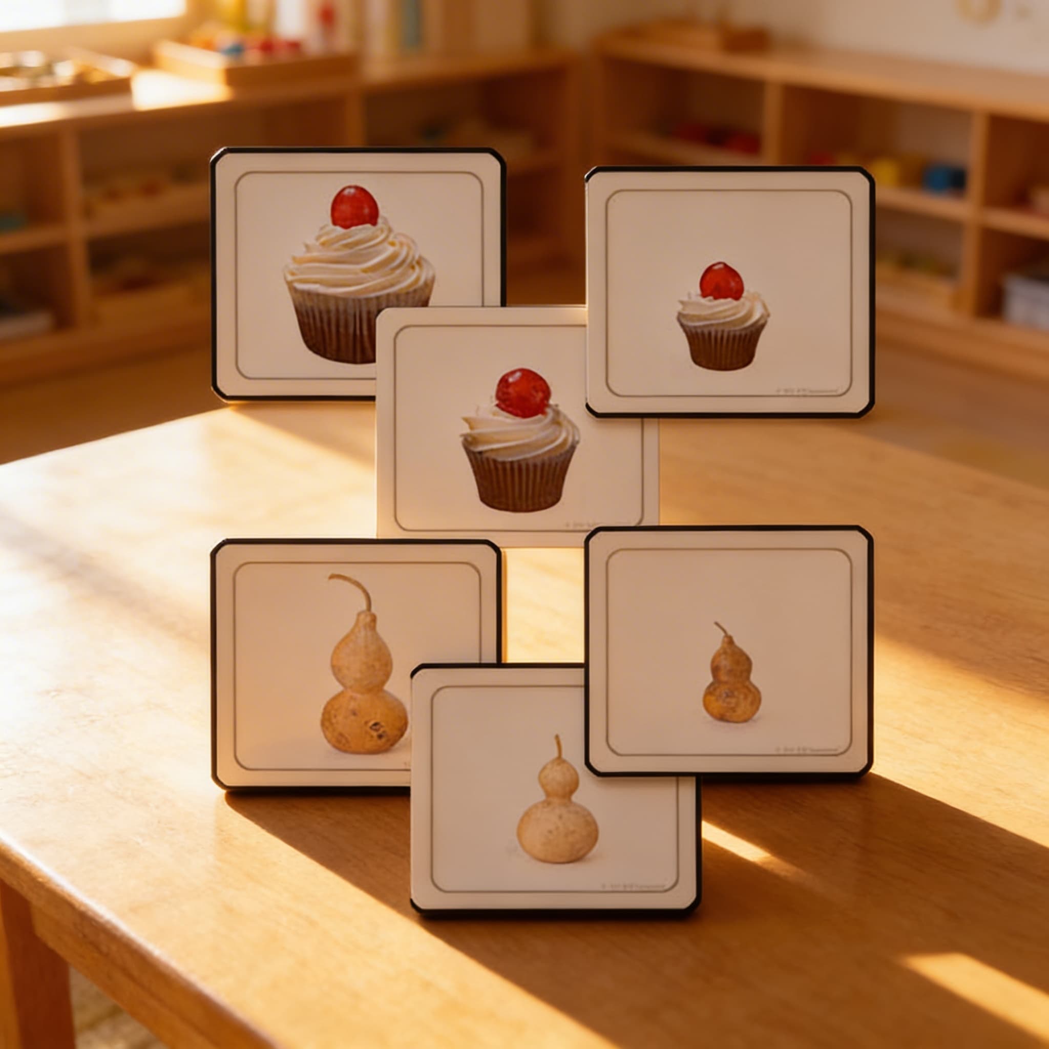 Vizuálne rozlišovanie podľa veľkosti — Kartičky aktivít — Pri použití