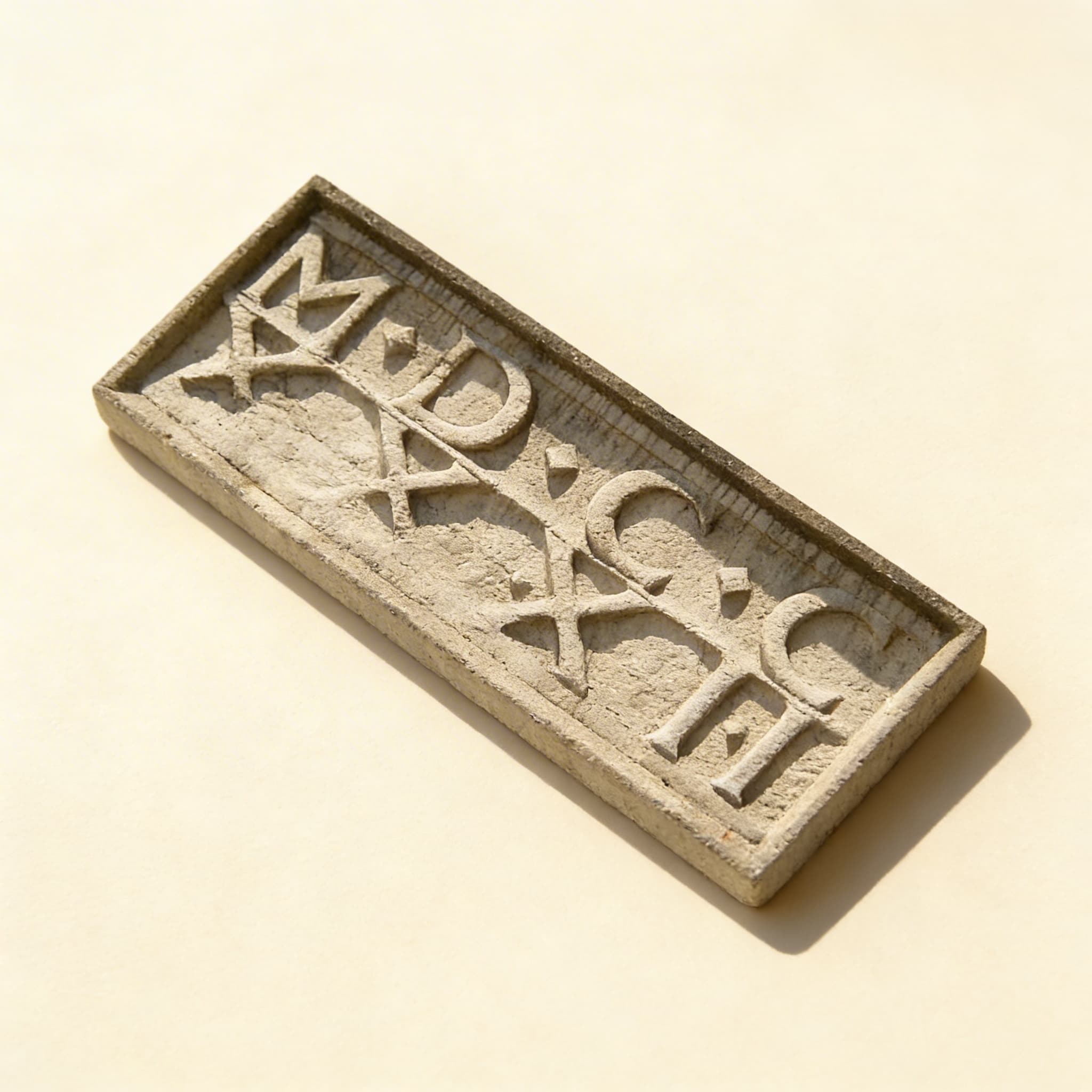 Prehľad rímskych číslic — Bočný pohľad