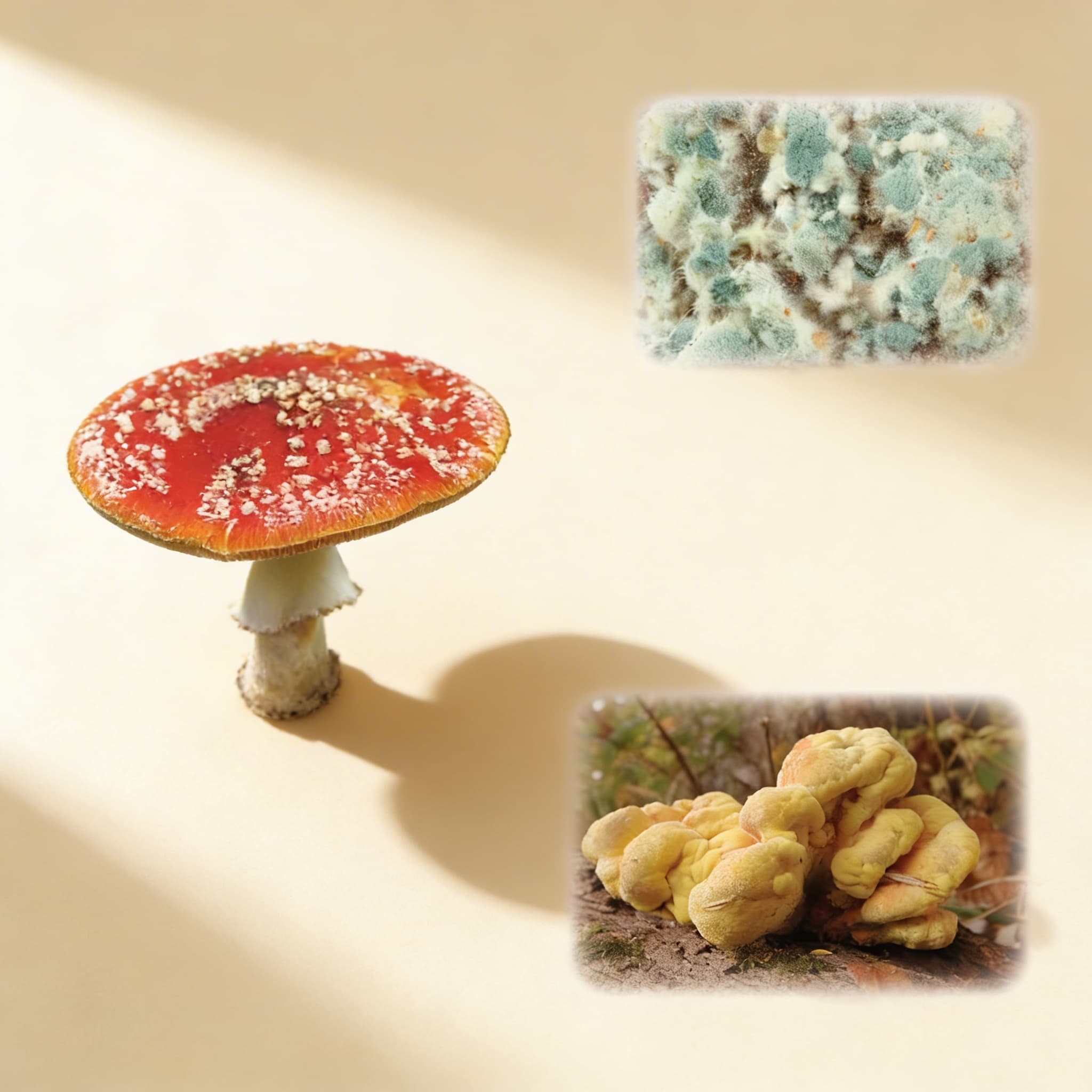 Tabulky říše hub — Boční pohled