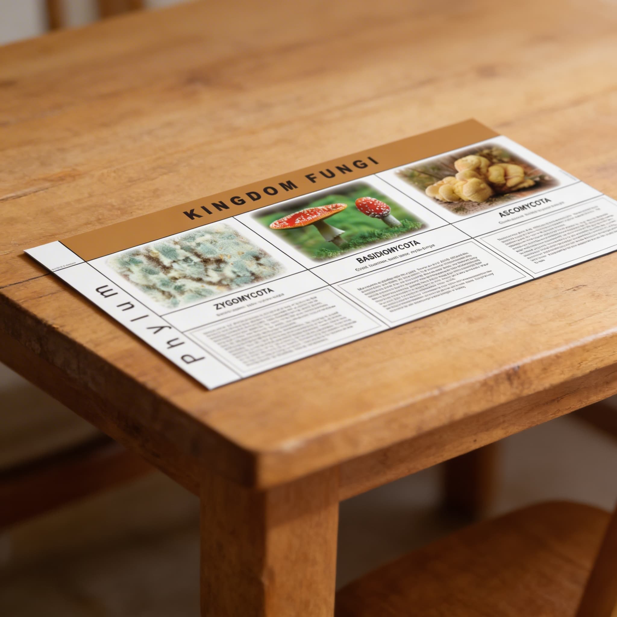 Tabulky říše hub — Detailní pohled