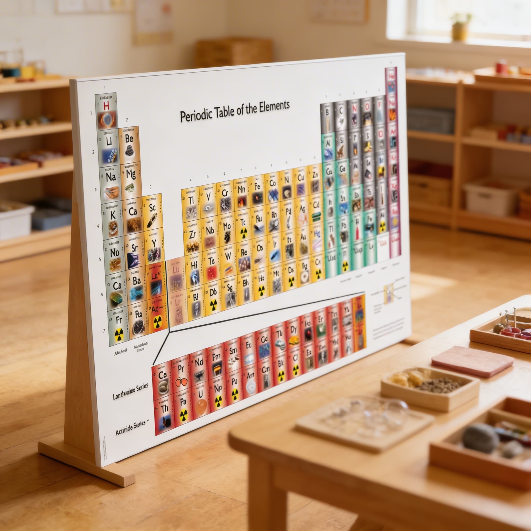 Periodická tabulka — plakát — Detailní pohled