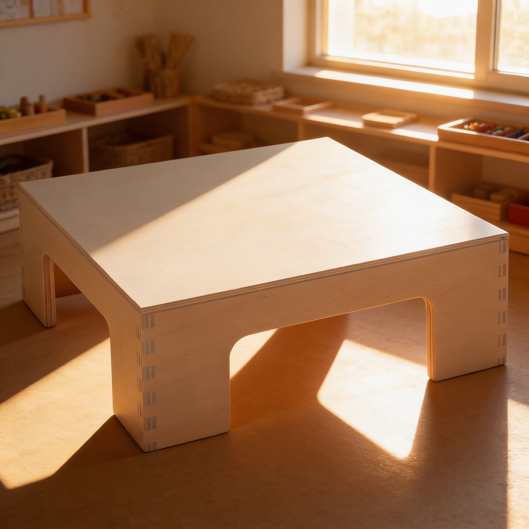 Rosa Turm Ständer — Holzaufbewahrung für große Würfel — Im Einsatz