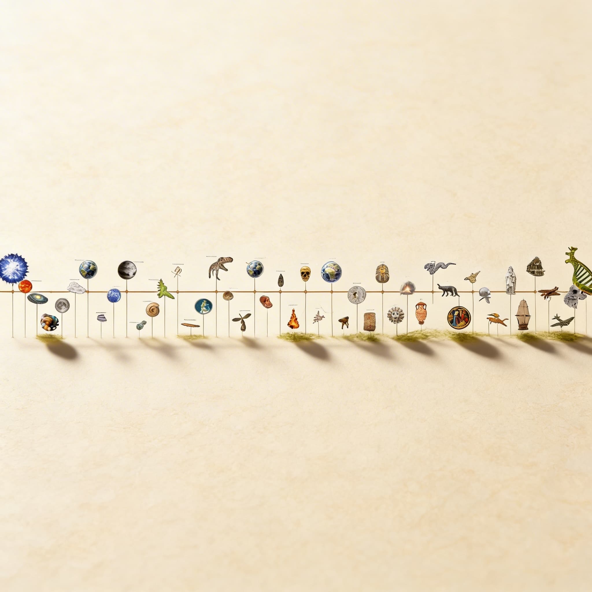 Časová os geologických ér — Katalógový pohľad