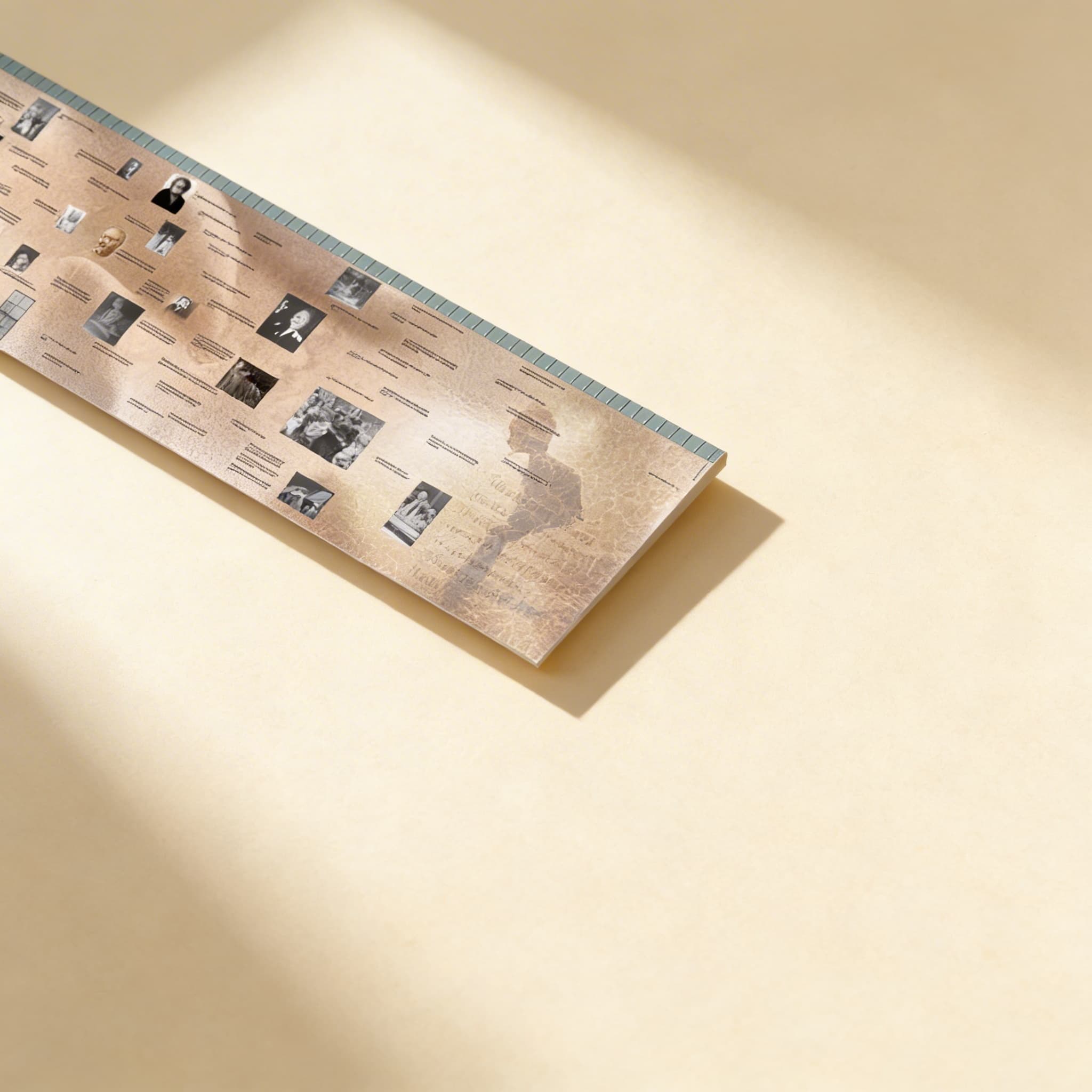 Časová os Marie Montessori (výstavná) — Bočný pohľad