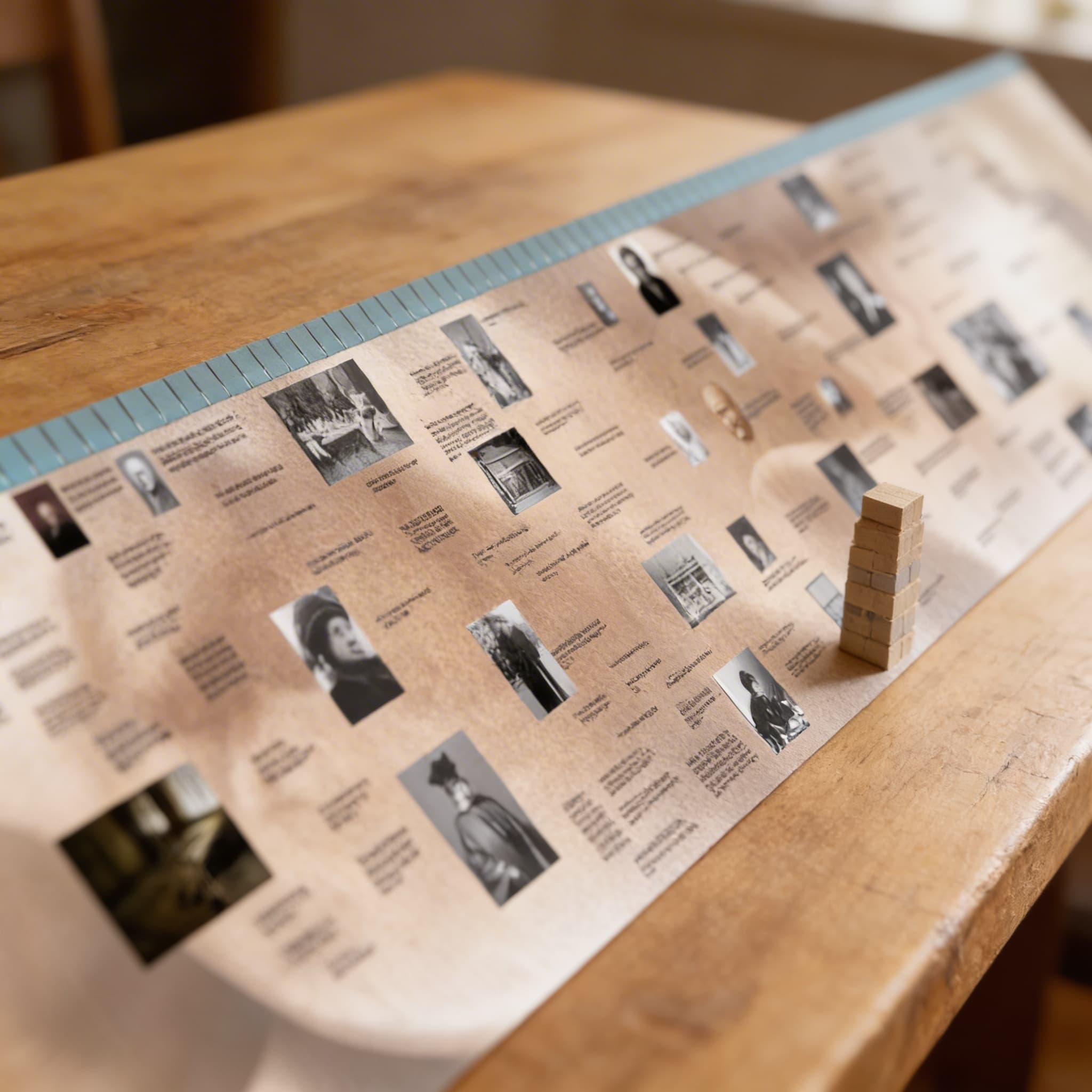 Časová os Marie Montessori (výstavná) — Detailný pohľad