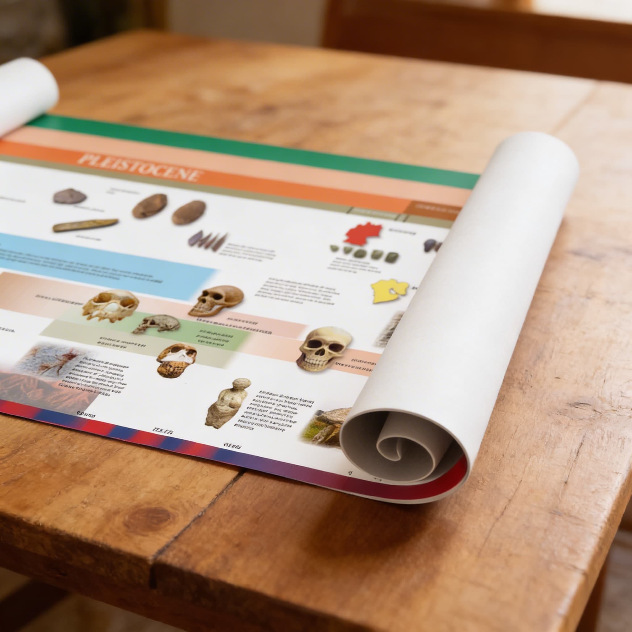 Časová osa raných lidí (velký displej) — Detailní pohled