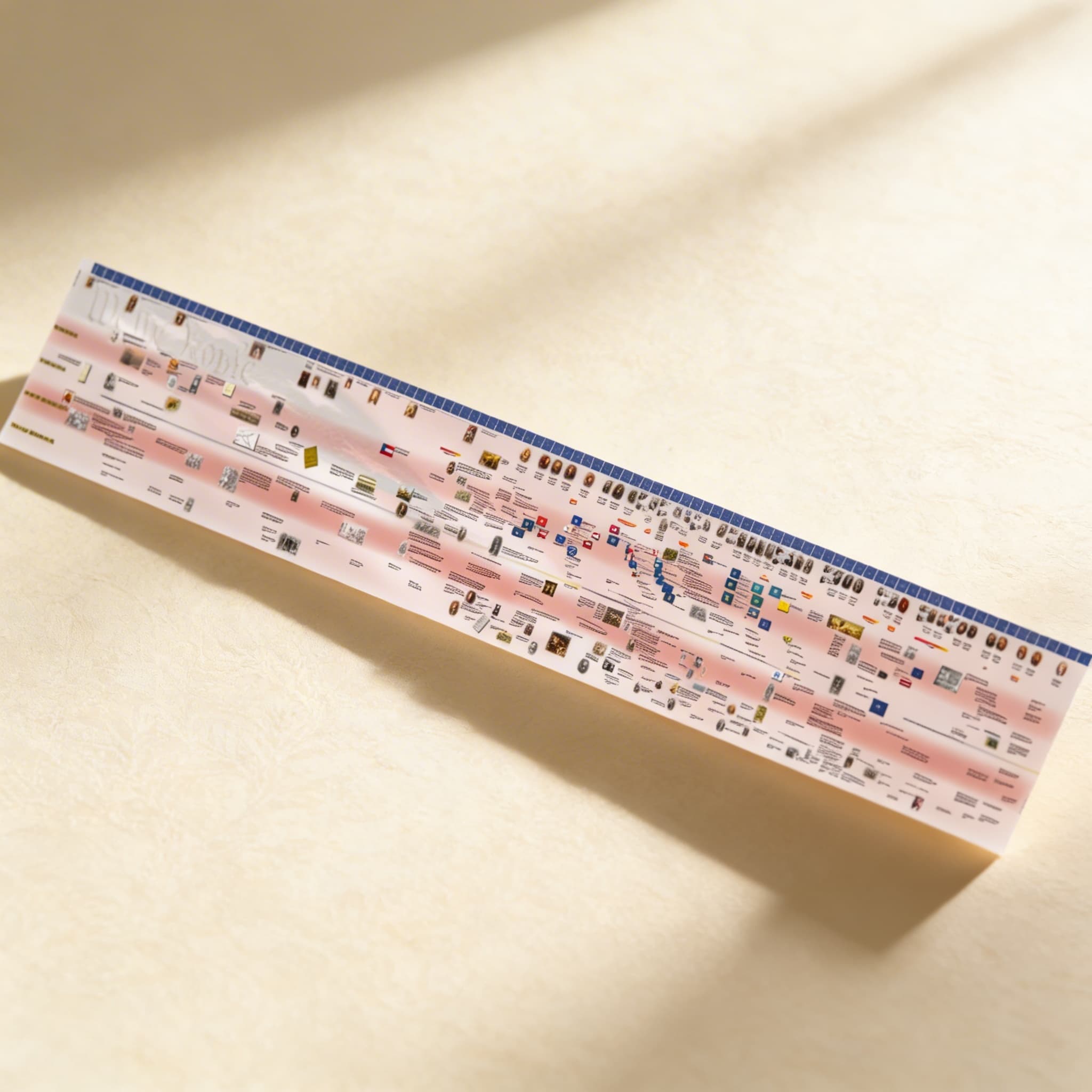 Časová os americkej histórie (veľký displej) — Bočný pohľad