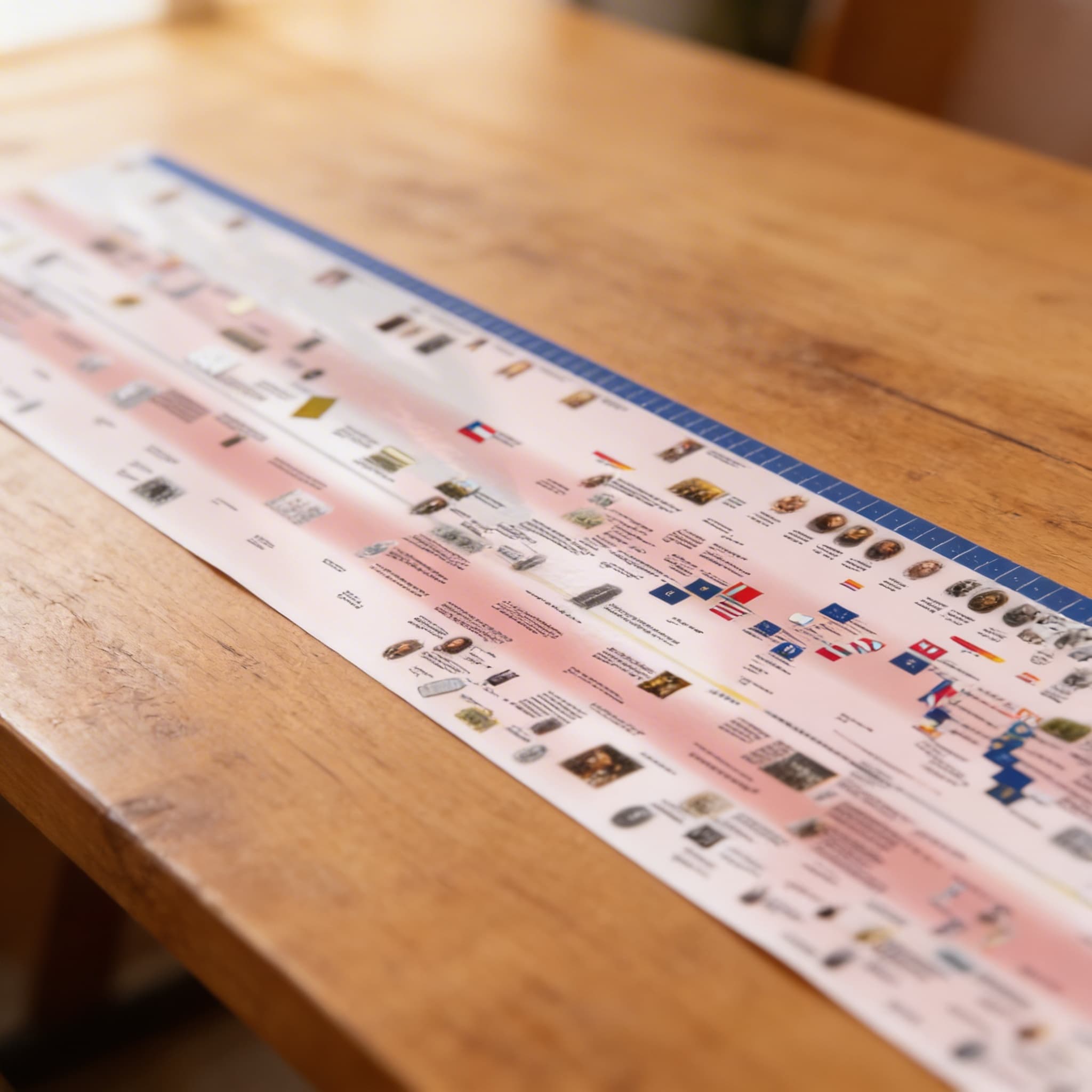 Časová os americkej histórie (veľký displej) — Detailný pohľad