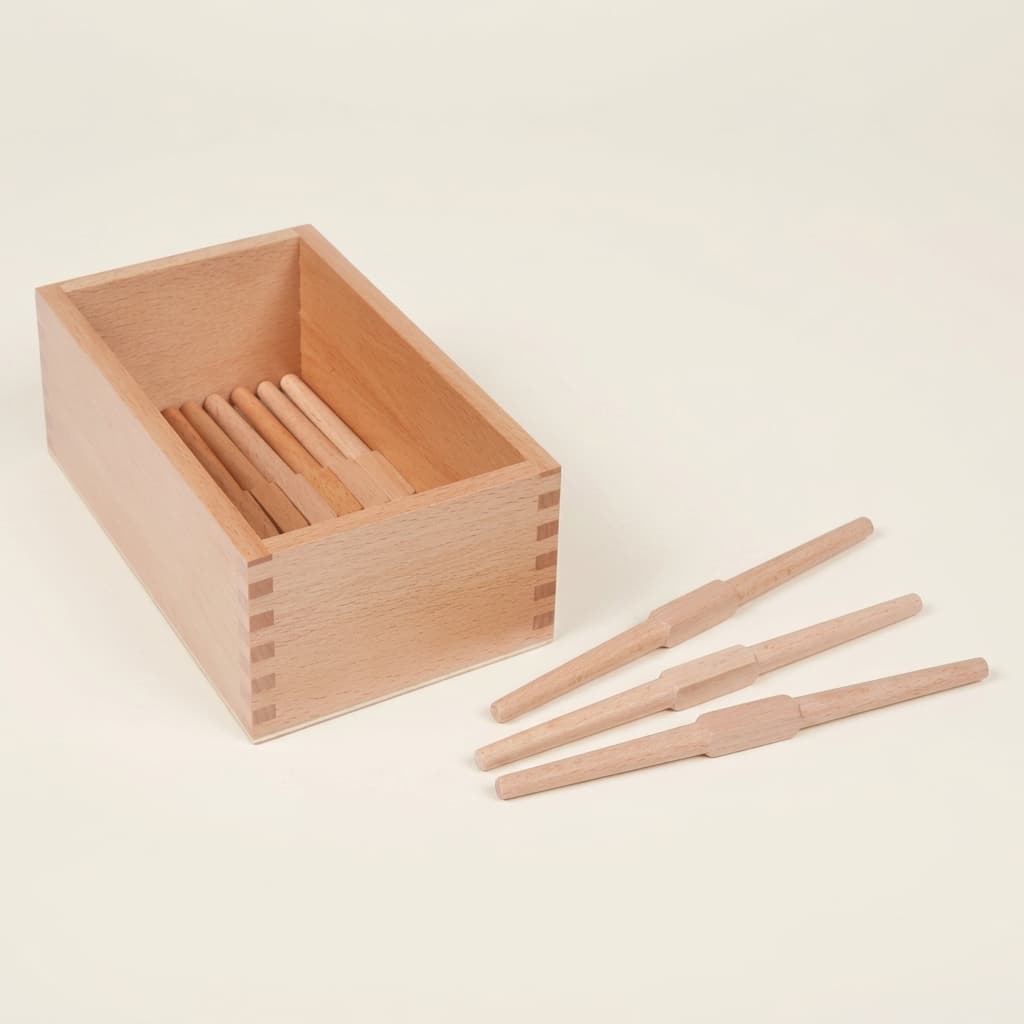 Spindel-Box: Holzaufbewahrung für lose Zählspindeln - Montessori Material | Faborino