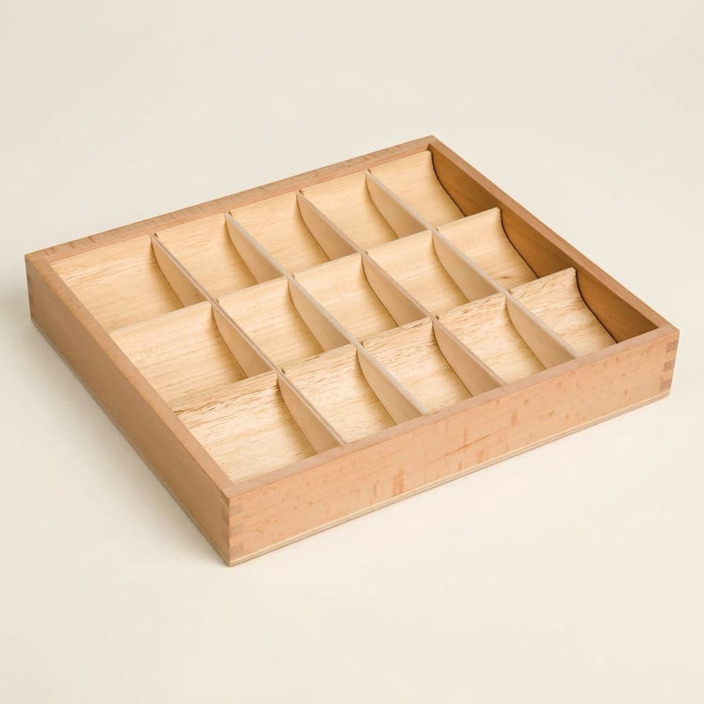 Grammatiksymbole Box: 15 Fächer Aufbewahrung - Montessori Material | Faborino
