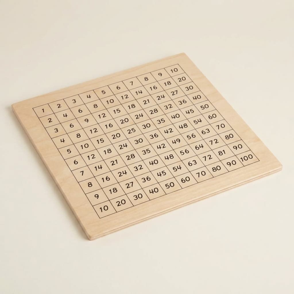 Kontrolltafel: Pythagorasbrett - Montessori Material | Faborino