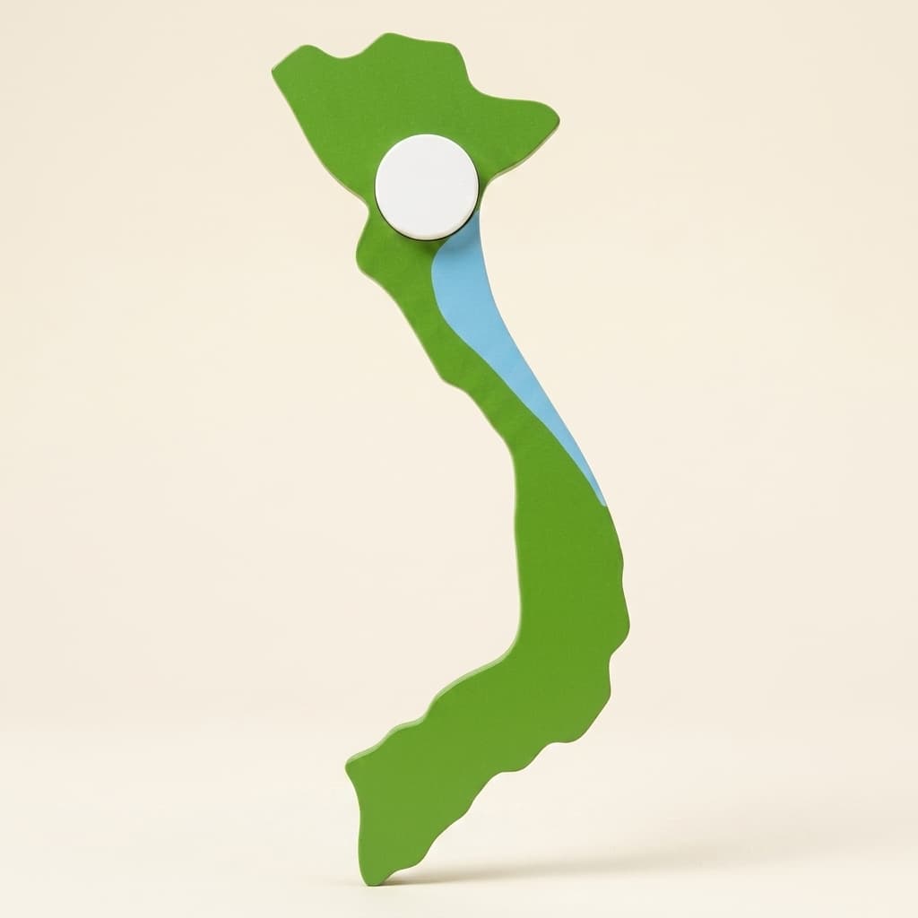 Puzzleteil Asien: Taiwan - Montessori Material | Faborino