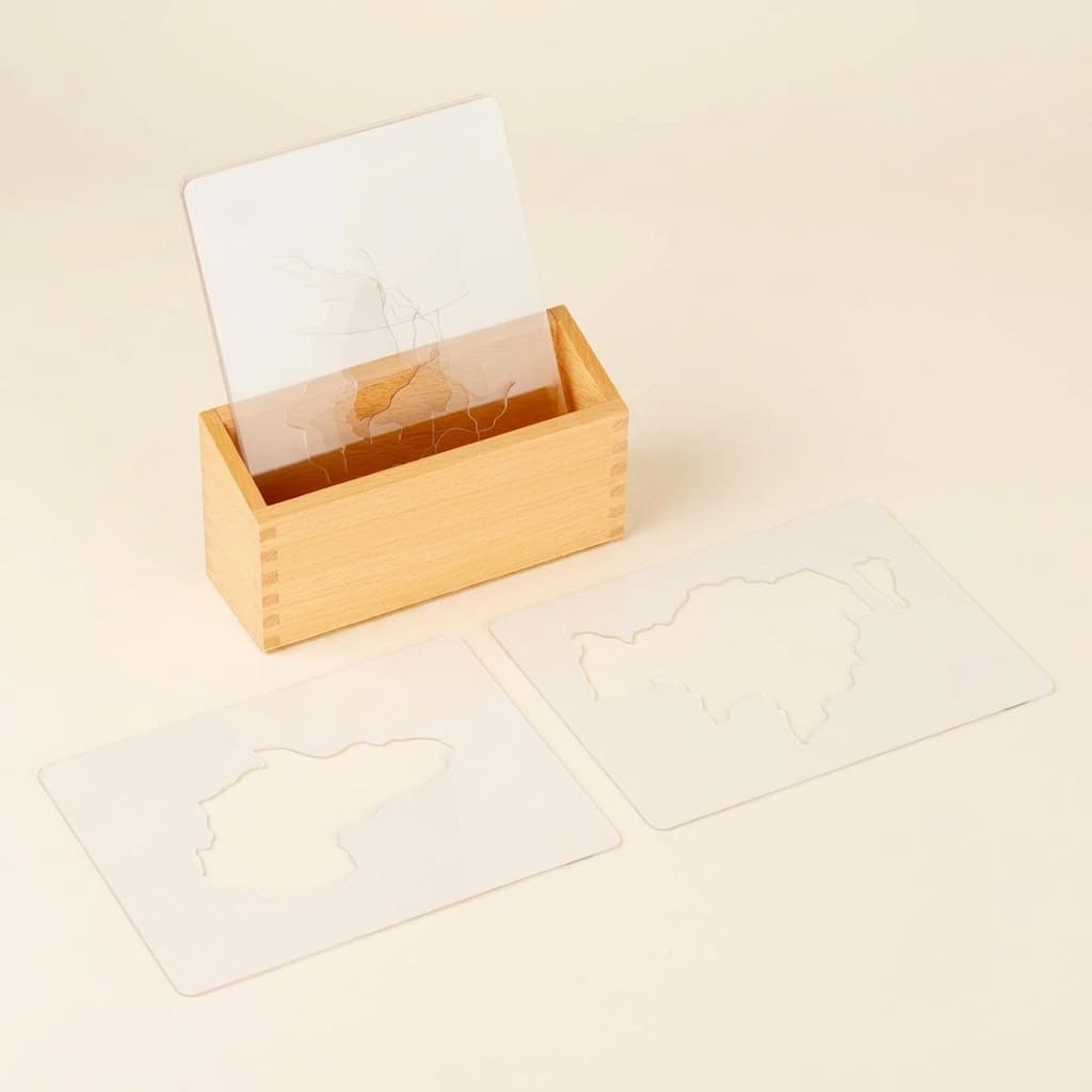 Kontinentschablonen - Montessori Material | Faborino