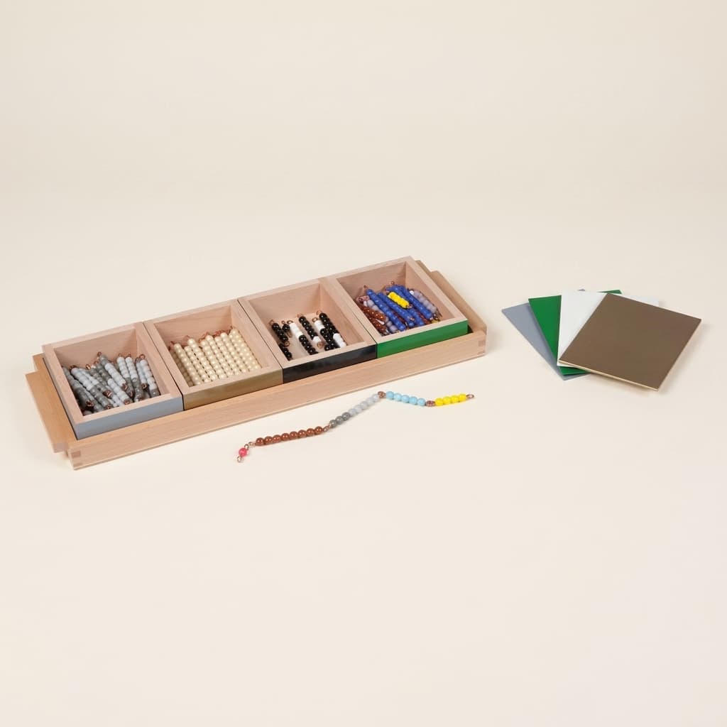 Subtraktionsschlangenspiel: Einzelperlen Glas - Montessori Material | Faborino