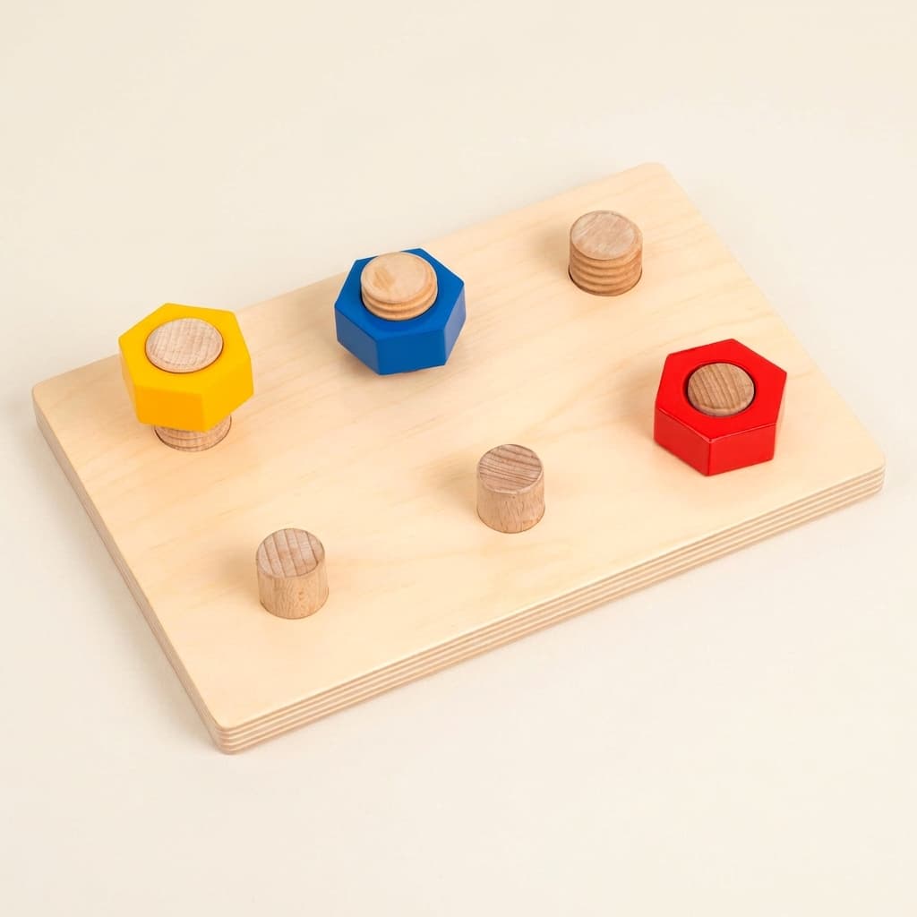 Schrauben und Stifte: Feinmotorik-Aktivität - Montessori Material | Faborino