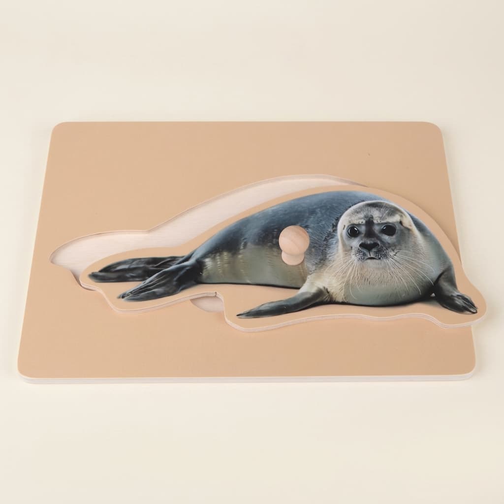 Kleinkind-Puzzle: Robbe - Montessori Material | Faborino