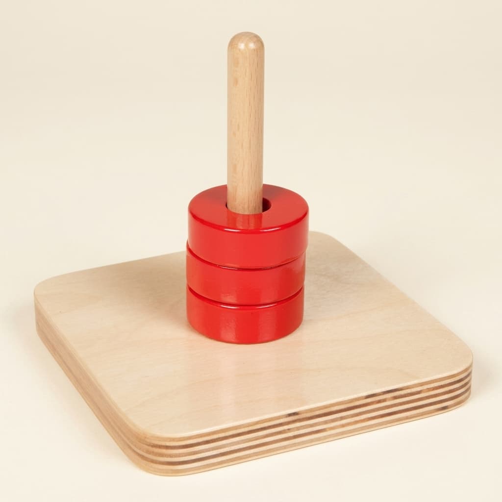 Scheiben auf senkrechtem Dübel - Montessori Material | Faborino