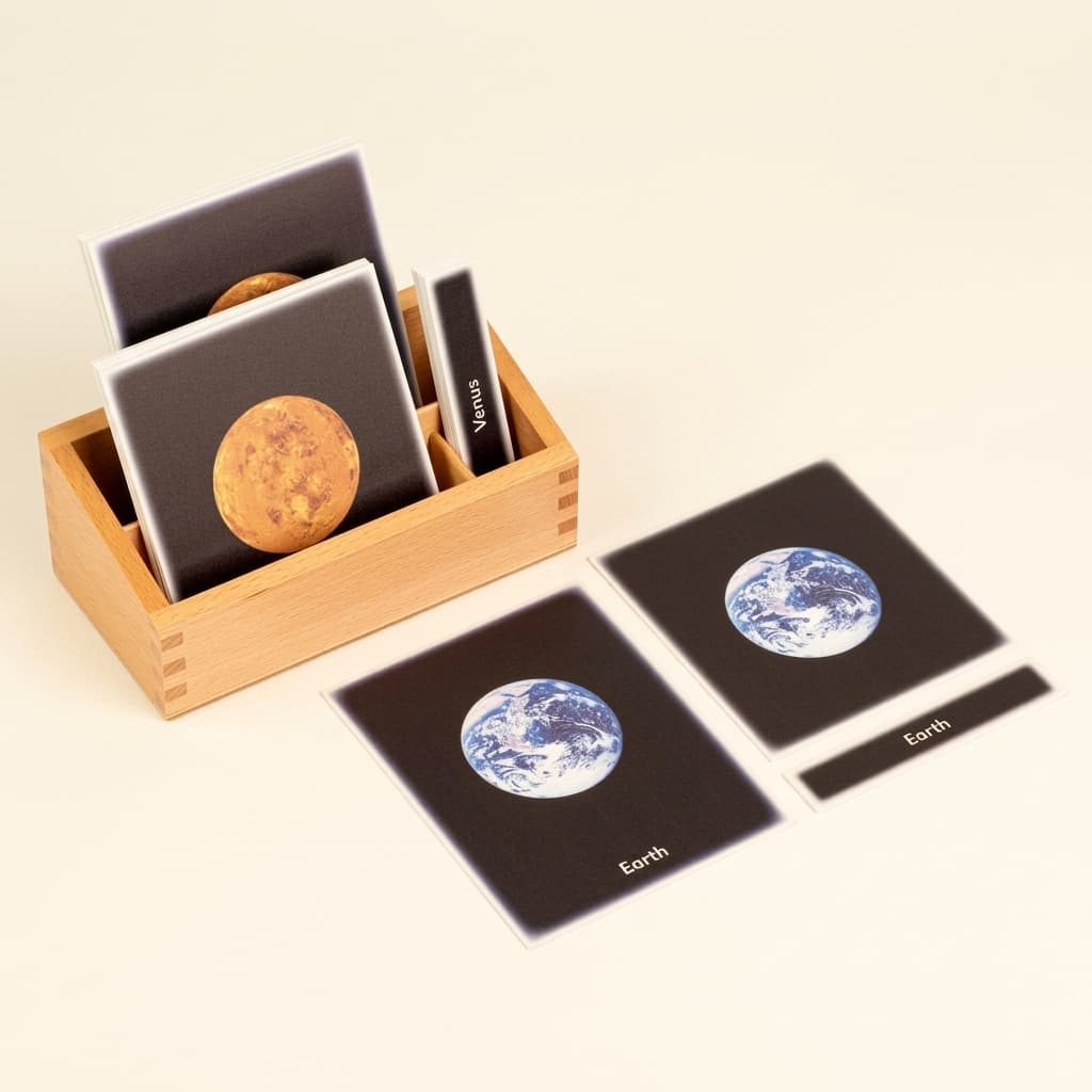 Planeten des Sonnensystems - Montessori Material | Faborino