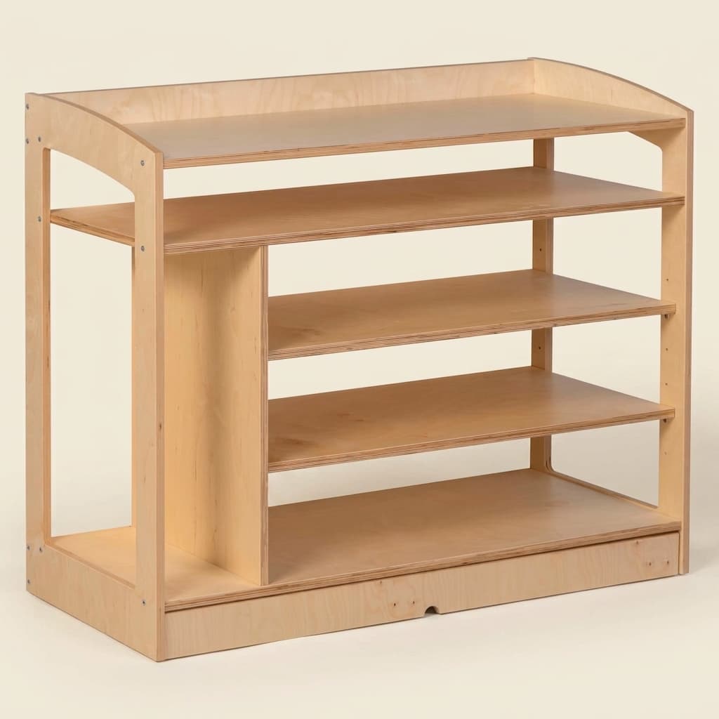 Sinnesmaterialschrank: Offene Rückseite (93 cm) - Montessori Material | Faborino