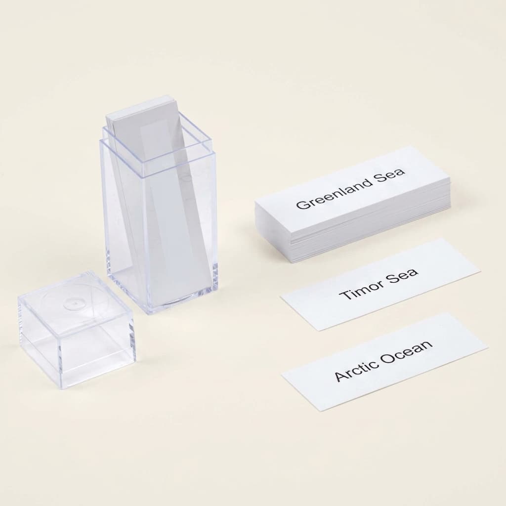 Meere und Ozeane: Etiketten - Montessori Material | Faborino