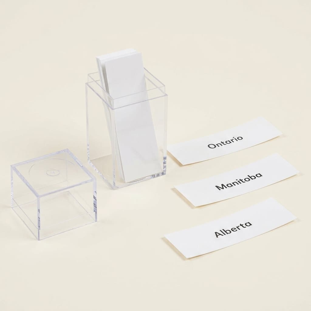 Kanada: Beschriftungen: Puzzlekarten-Zubehör - Montessori Material | Faborino