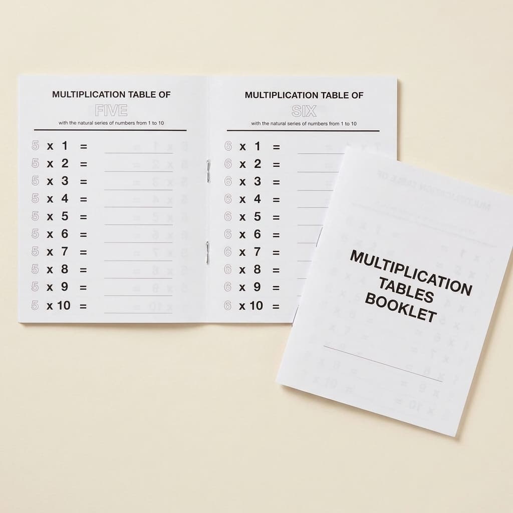 Multiplikationstabellen-Heft: 1 - Montessori Material | Faborino