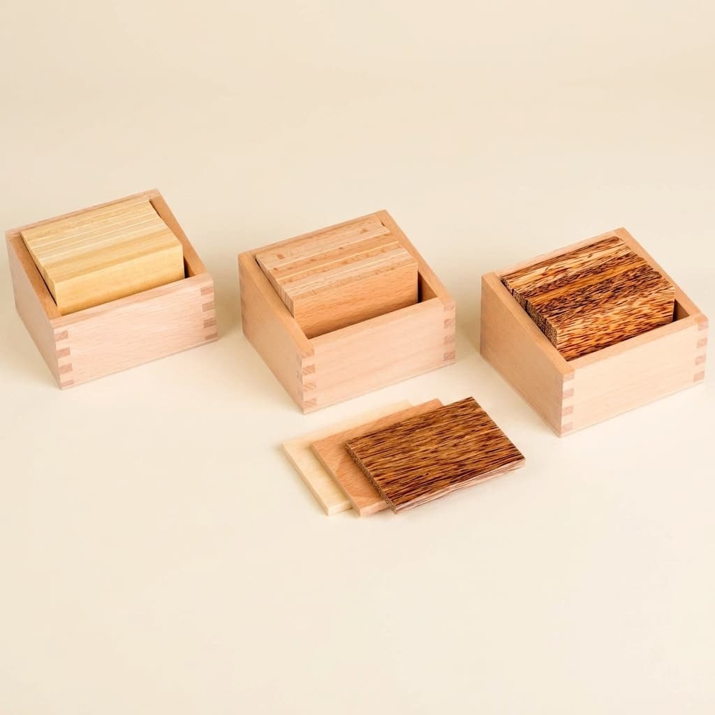 Gewichtsplatten: Gewichtsunterscheidung in Drei Dichten - Montessori Material | Faborino