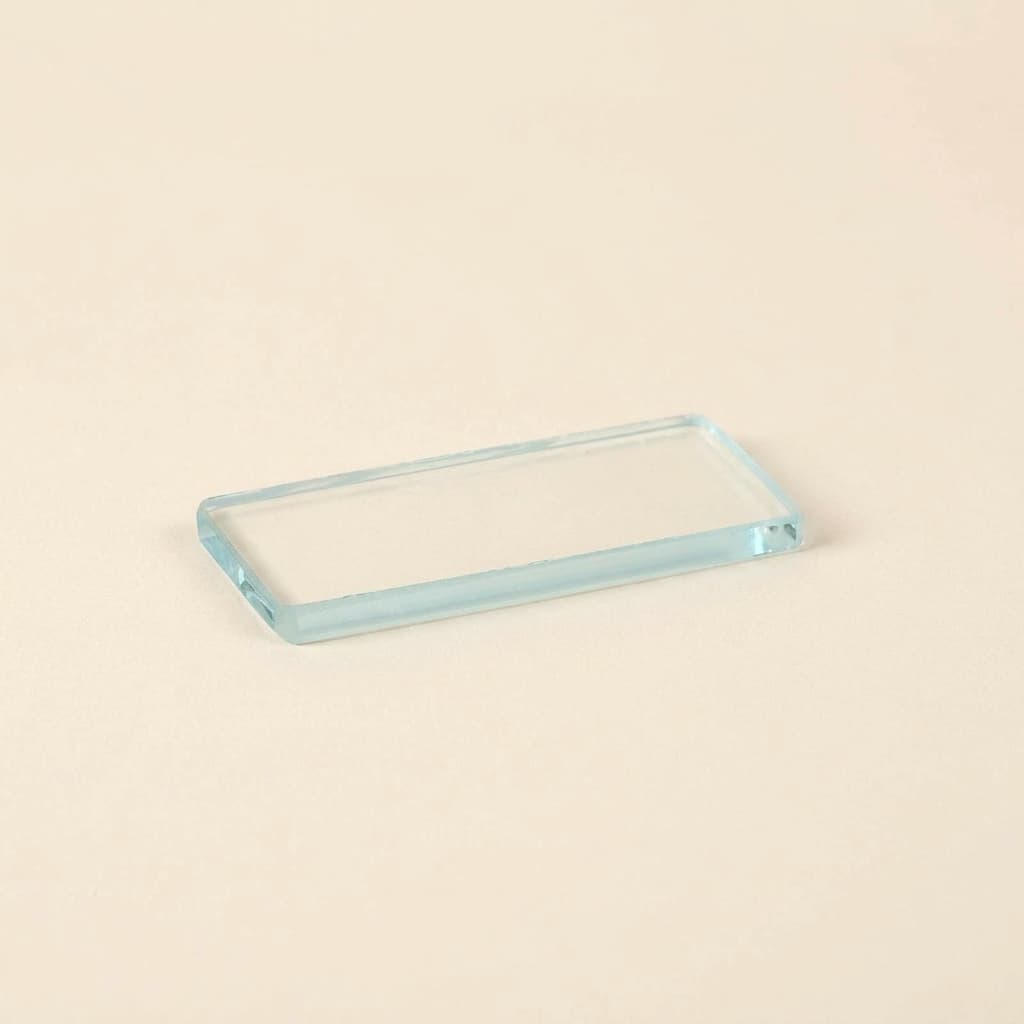 Wärmeplättchen: einzelnes Glasstück für thermische Wahrnehmung - Montessori Material | Faborino