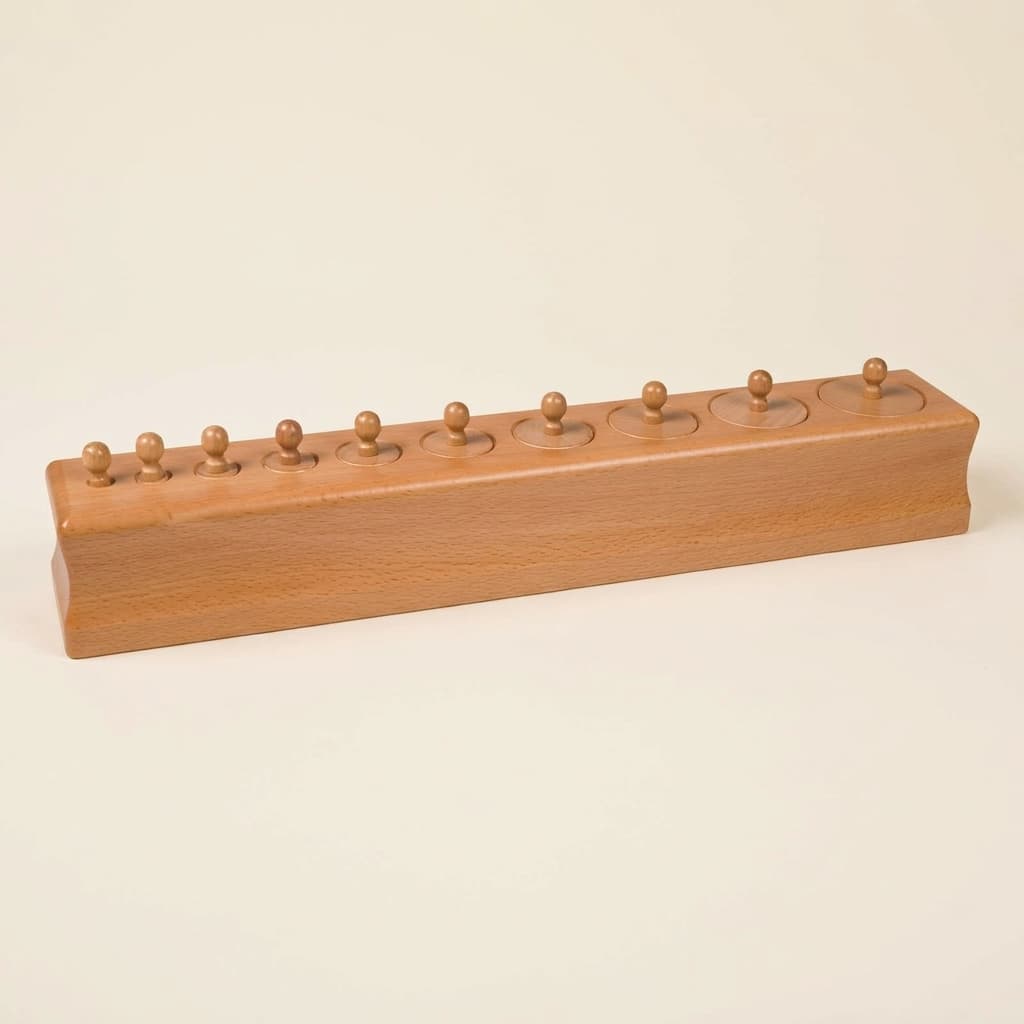 Zylinderblock Nr. 1: Variierender Durchmesser, konstante Höhe - Montessori Material | Faborino