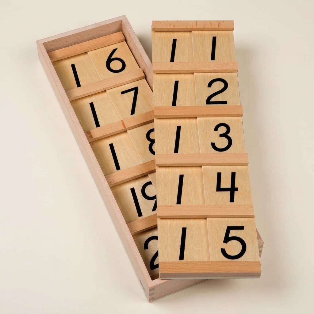 Desky pro čísla 11-19: US verze - Montessori Material | Faborino