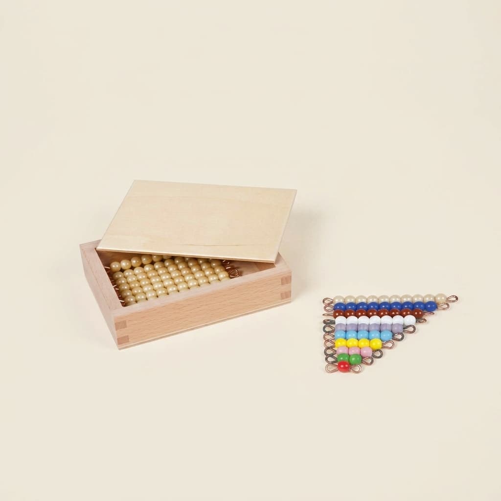 Box s korálky pro čísla 10-19 — skleněné korálky - Montessori Material | Faborino