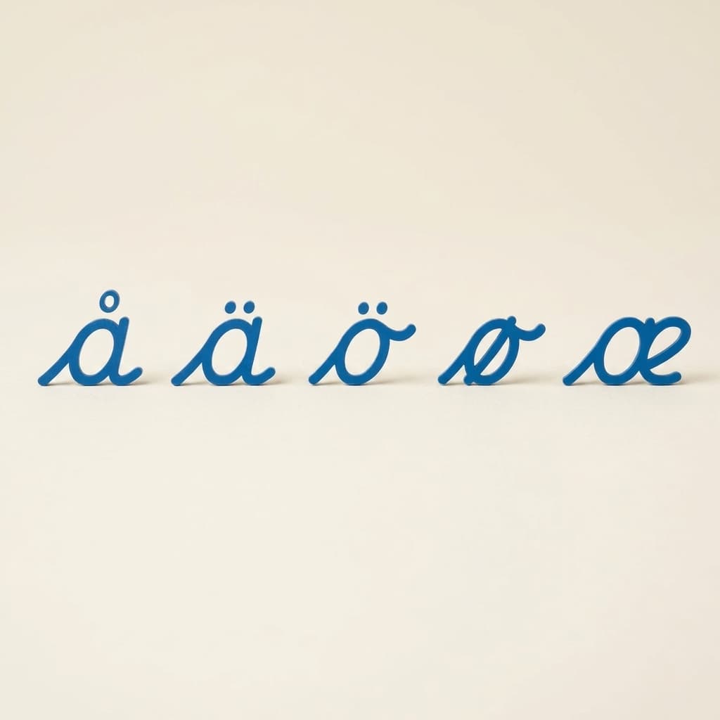 Großes Bewegliches Alphabet: Nordische Schreibschrift: Ergänzungsset - Montessori Material | Faborino