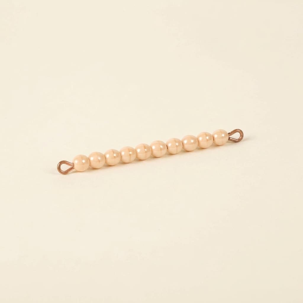 Einzelner Glaszehnerstab: Gold - Montessori Material | Faborino