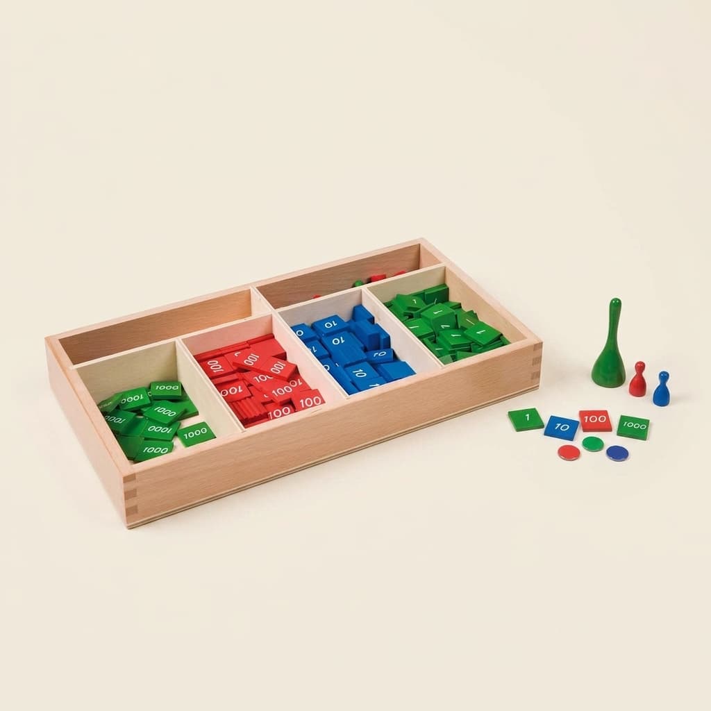 Markenspiel: Mathematische Operationen - Montessori Material | Faborino