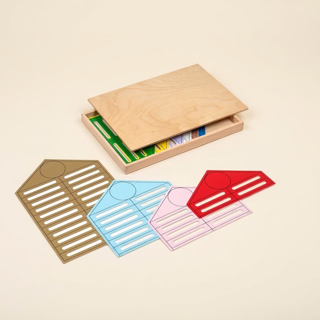 Perlenhäuser für Stellenwerte - Montessori Material | Faborino
