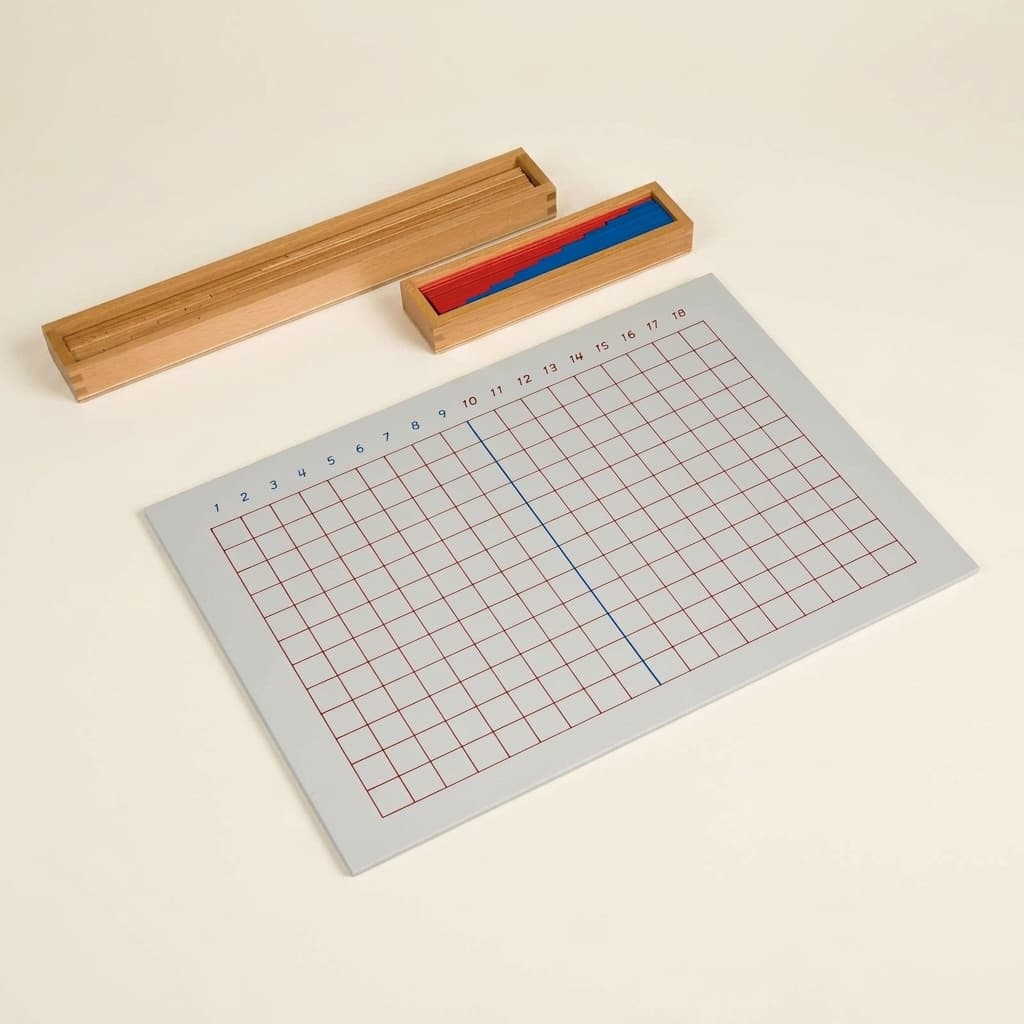 Subtraktionsstreifenbrett - Montessori Material | Faborino