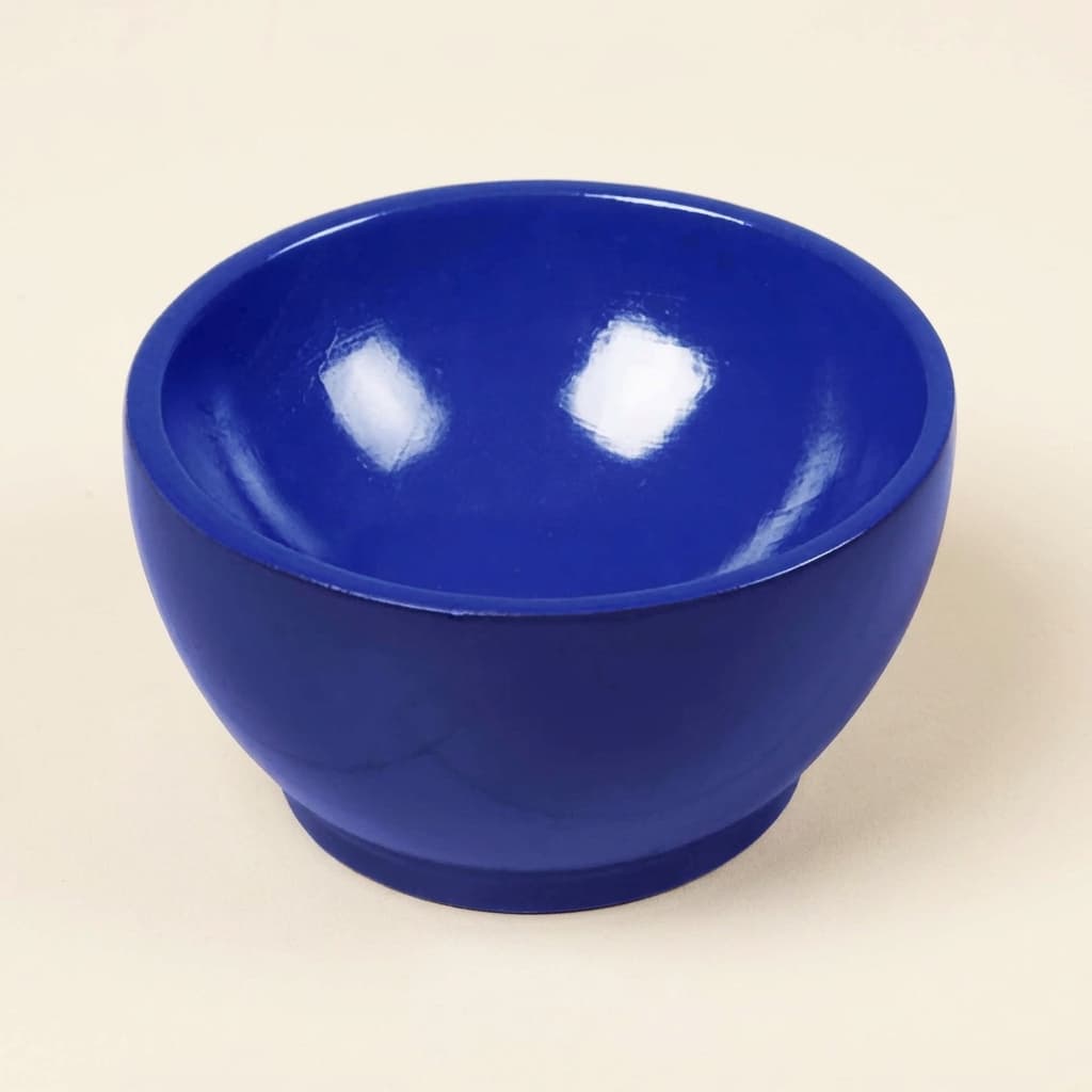 Holzbecher: Blau