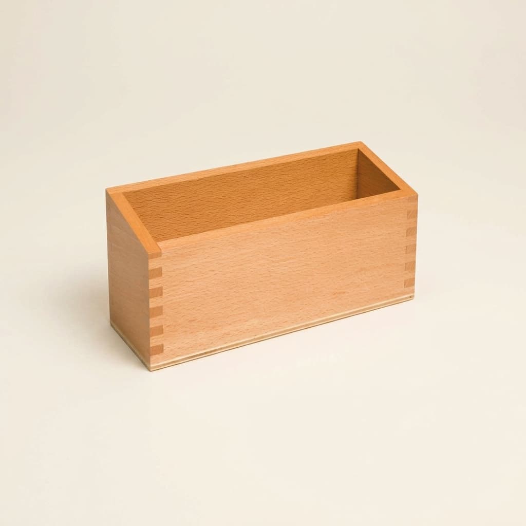 Befehlsbox: Naturholz-Aufbewahrung mit Schwalbenschwanzverbindung - Montessori Material | Faborino