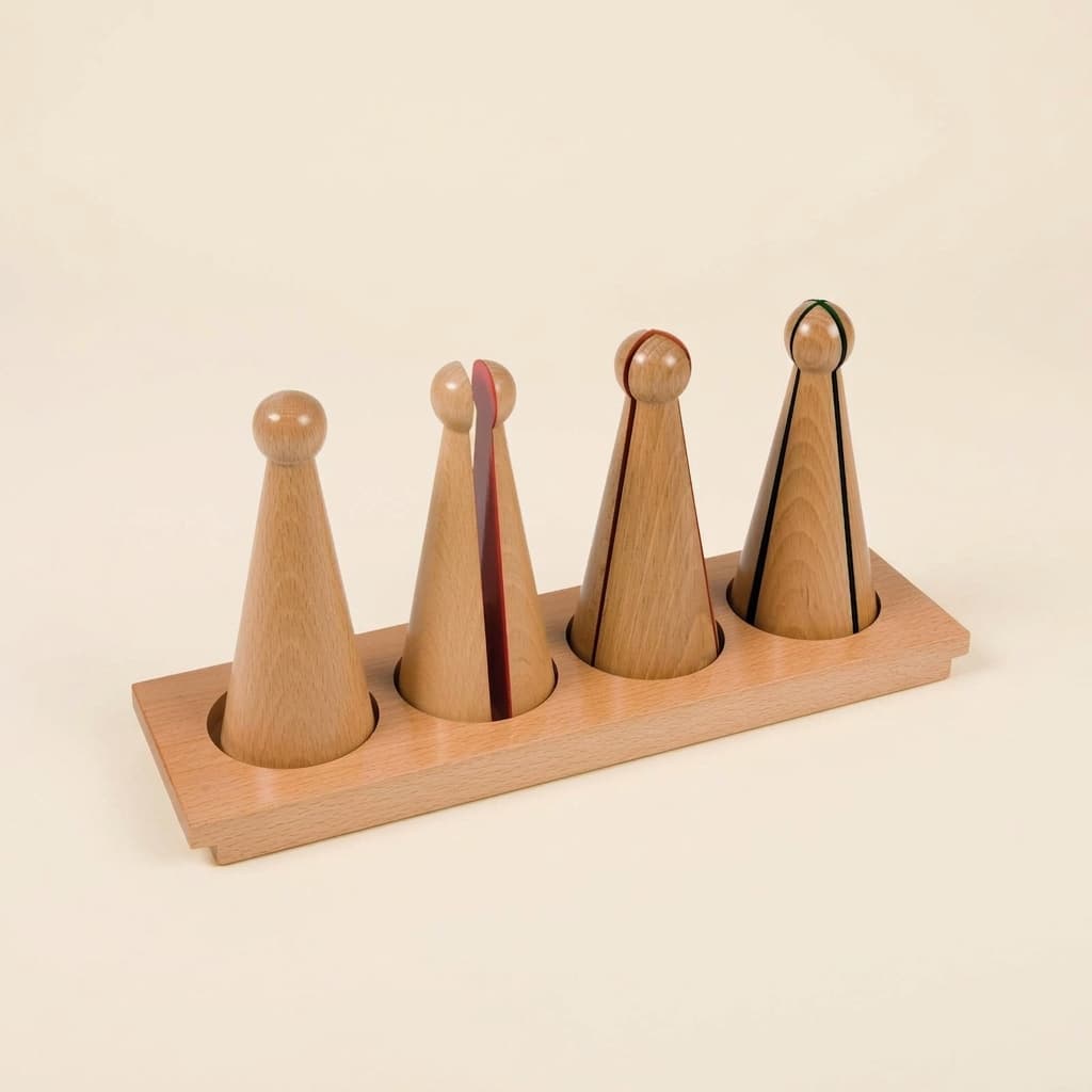 Große Bruchkegel - Montessori Material | Faborino