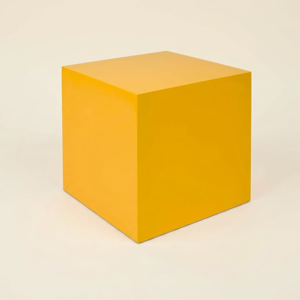 Gelber Würfel: Großer geometrischer Körper (27cm) - Montessori Material | Faborino