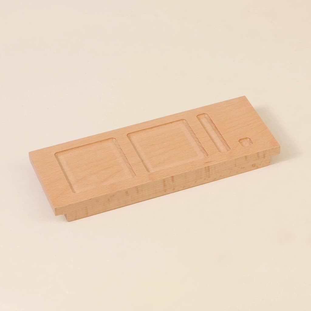 Zahlenhierarchie: Tablett für kleine Teile - Montessori Material | Faborino